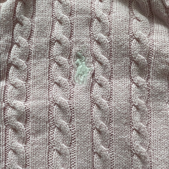 Polo by Ralph Lauren Light Pink Cable Knit Cardigan - Picture 3 of 3